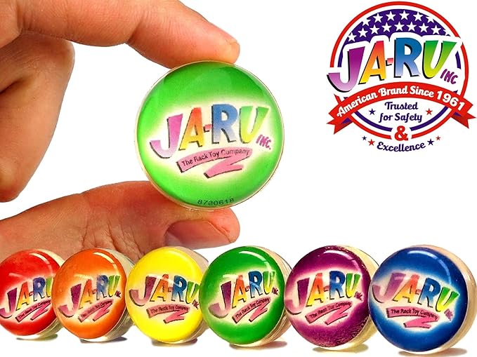 JA-RU Jumbo Jax Toy Set (3 Pack) Soft Rubber Jacks Game with Ball | Classic Old Fashioned Games for Kids | 90s Toys Nostalgia, Vintage Stocking Stuffers & Party Favor. 6569-3p