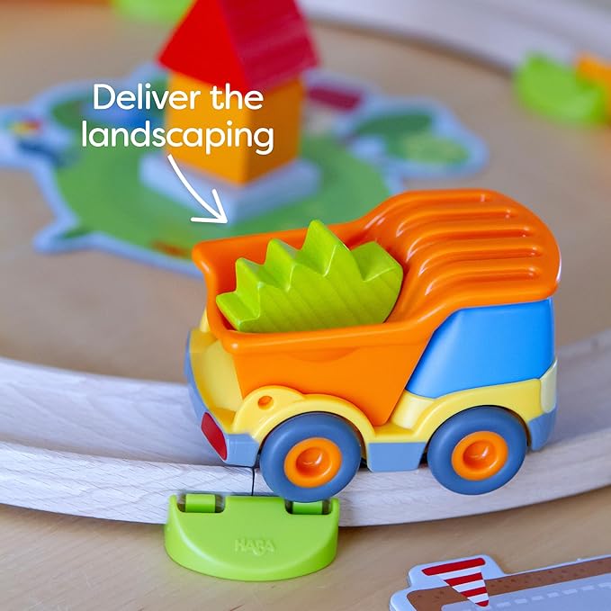 HABA My Very First Games Building Site, A Cooperative Learning Kids Game, Toddler Learning Activities & Games for 2+ Year Olds with Included Toy Truck