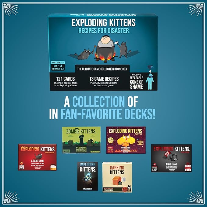 Recipes for Disaster by Exploding Kittens - 2-5 Players - Ages 7+ - 15 Minutes to Play - Deluxe High Stakes Card Game - Ideal for Party, Family Game Night, Kids and Adults