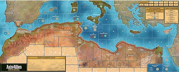 Renegade Game Studios: Axis & Allies: North Africa - 2-4 Players - Ages 12+ 3 Hours Playing time - New Setting for Axis & Allies Over 250+ Plastic Miniatures