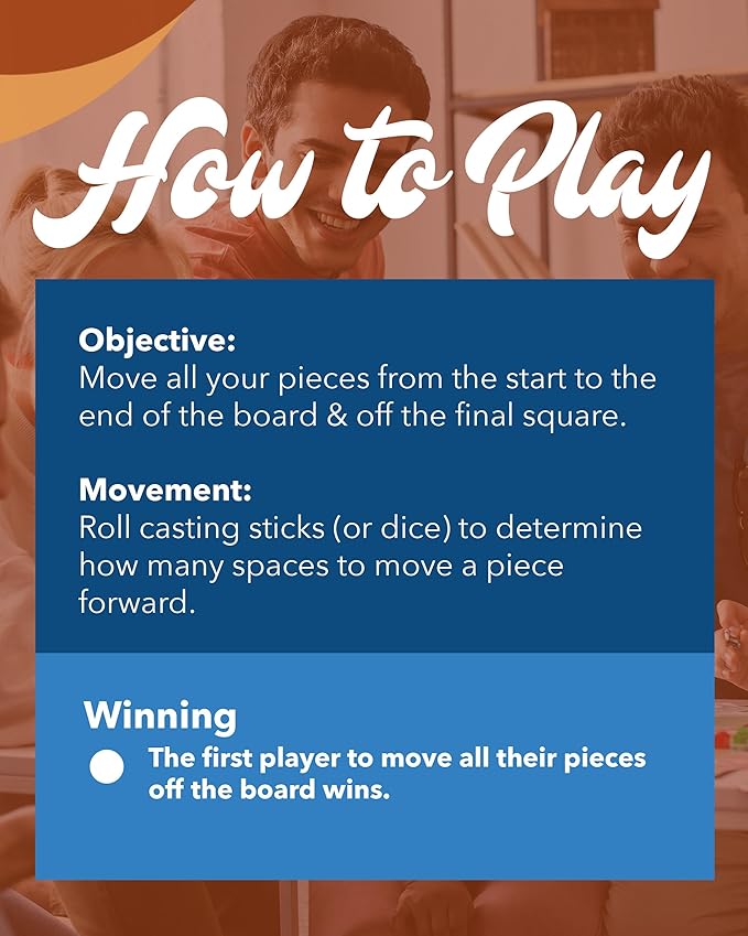 WE Games Senet Egyptian Board Game – Handcrafted Solid Wood Senet Set for Historical Education, Cultural Appreciation & Strategy – Ancient Game for Friends