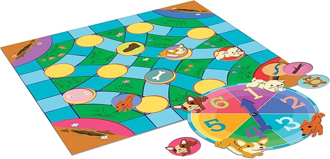 eeBoo: Puppy Fuffle Board Game, Develops Counting, Patience and Problem Solving Skills, A Basic Skills Board Game, Perfect for Ages 4 and up, for 2 to 4 Players