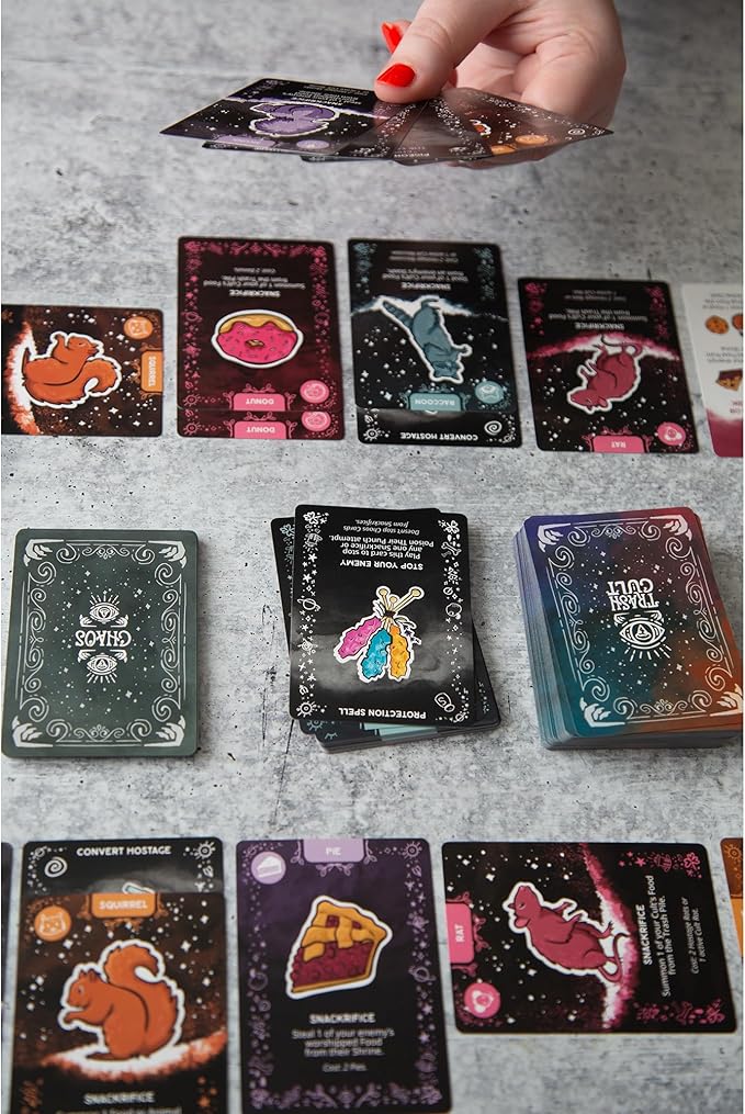 Trash Cult - Set Collection Card Game, Take That Hand Management, Become The Supreme Cult Leader, Animal Themed, Age 8+, 2-4 Players