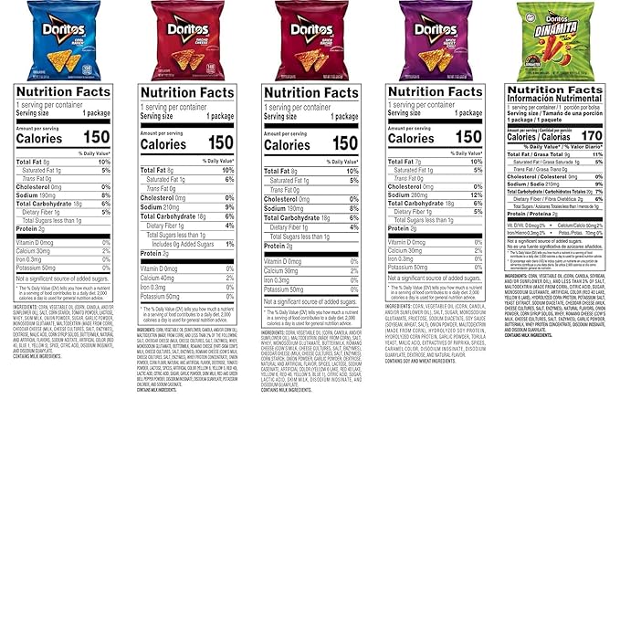 Flаvоrеd Tortilla Chiрs Variety Pack Doritos Variety