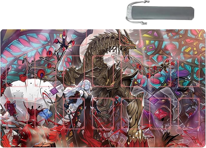 ygo playmat Gaming Competition Pad Mat Card Binder Deck 23.6x13.7in