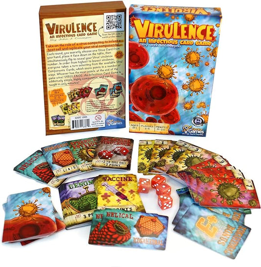 Virulence: An Infectious Virus Card Game - Educational Bidding Game for Kids 8+ - Perfect Biology Board Game for Kids, Teens, and Adults - Medical Science Gifts for Nurses, Doctors, Teachers