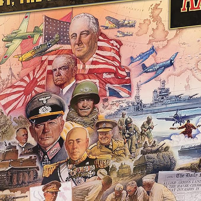 Axis & Allies: Anniversary Edition - 2-6 Players - Ages 12+ - 40th Anniversary Deluxe Edition Over 600 Plastic Miniatures, Huge 24" by 46" Game Board and New Cruiser Units