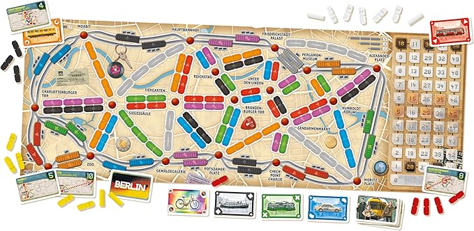 Ticket to Ride Berlin Board Game - Train Route-Building Strategy Game, Fun Family Game for Kids & Adults, Ages 8+, 2-4 Players, 10-15 Minute Playtime, Made by Days of Wonder