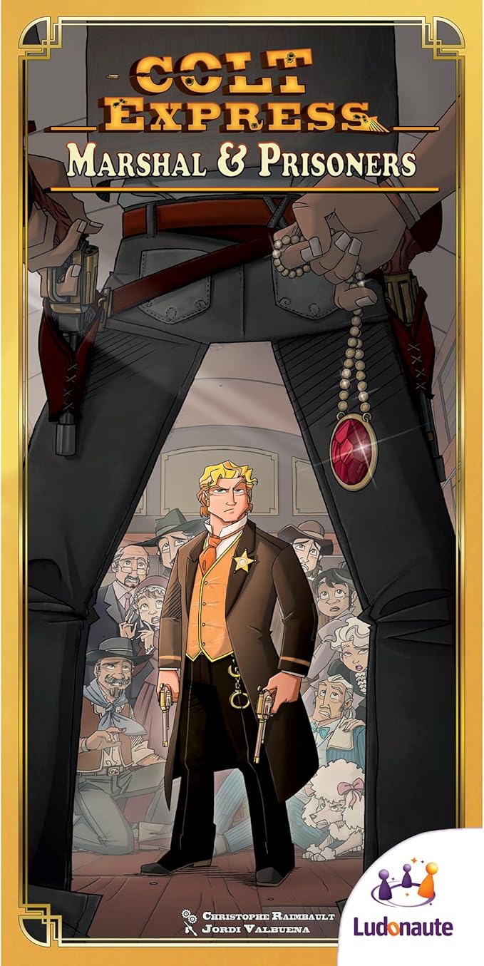 Colt Express Marshal and Prisoners Board Game EXPANSION - New Challenges Await! Wild West Adventure Game, Strategy Game for Kids & Adults, Ages 10+, 2-6 Players, 40 Minute Playtime, Made by Ludonaute