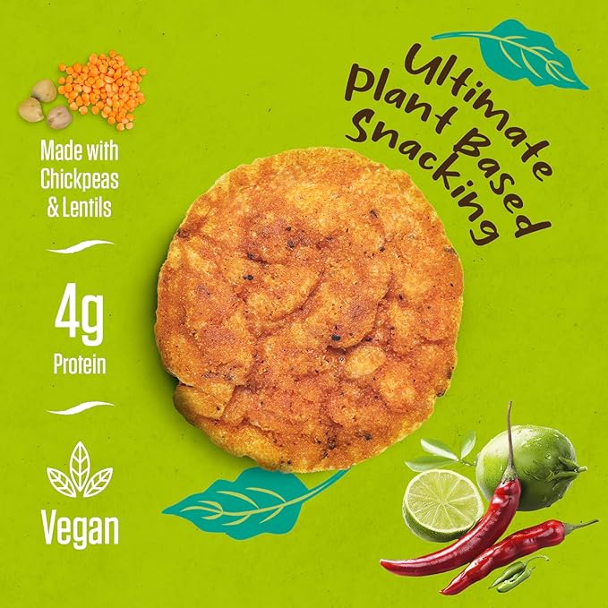 PeaKaPop Veggie Chips – Plant-Based, Healthy Veggie Crisps with Pea, Lentil & Chickpea Protein – Vegan, Gluten-Free, Popped Chips – Snack Size for Kids & Adults – 1 oz Bags (15-Pack) – Chili Lime