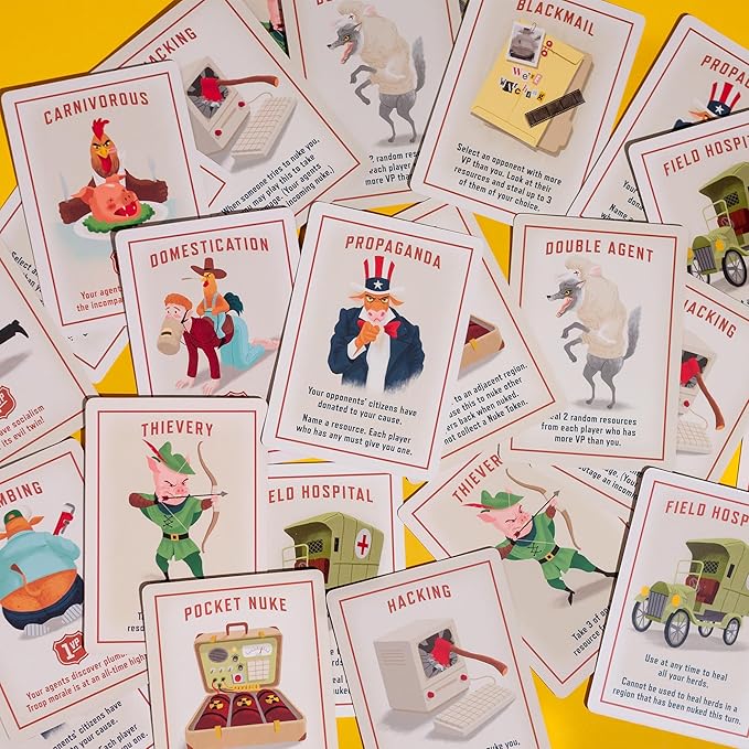 Game - Nuke Your Friends. 1-2 Hour Strategy Board Game for Adults and Family. 2-4 Players. Ages 14+. (Standard Edition)