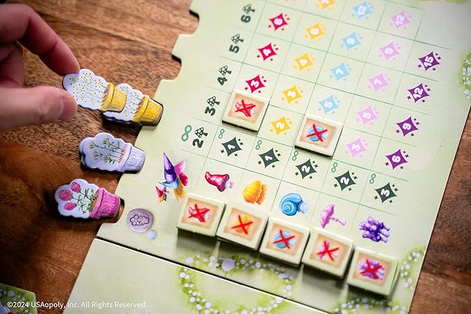 Gnome Hollow Board Game, Thematic Gnome and Garden Tile Laying & Worker Placement Strategy Game for All Ages, Beautiful Art and Game Design by Ammon Anderson, Ages 12+, 2-4 Players, 45+ Min Play Time