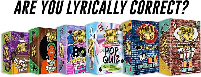 Lyrically Correct 90's and 2000's Hip Hop & R&B Music Trivia Card Game for Friends, Fun Party Game for Adults, Family Gatherings, Game Nights, and Finish The Lyrics Challenge