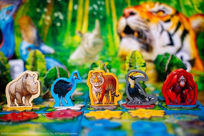 Hutan Board Game, Strategic Tile Placement Game for Families & Adults, Eco-Themed Strategy, Grow Trees, Attract Wildlife, Solo & Multiplayer 1-4 Players, Made by The Op Games