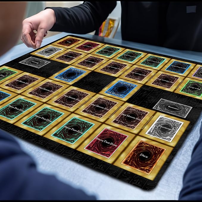 Card Rubber Mat - 2 Player, Square playmat for Gamer 60x60cm/23.6x23.6inch (2player G)