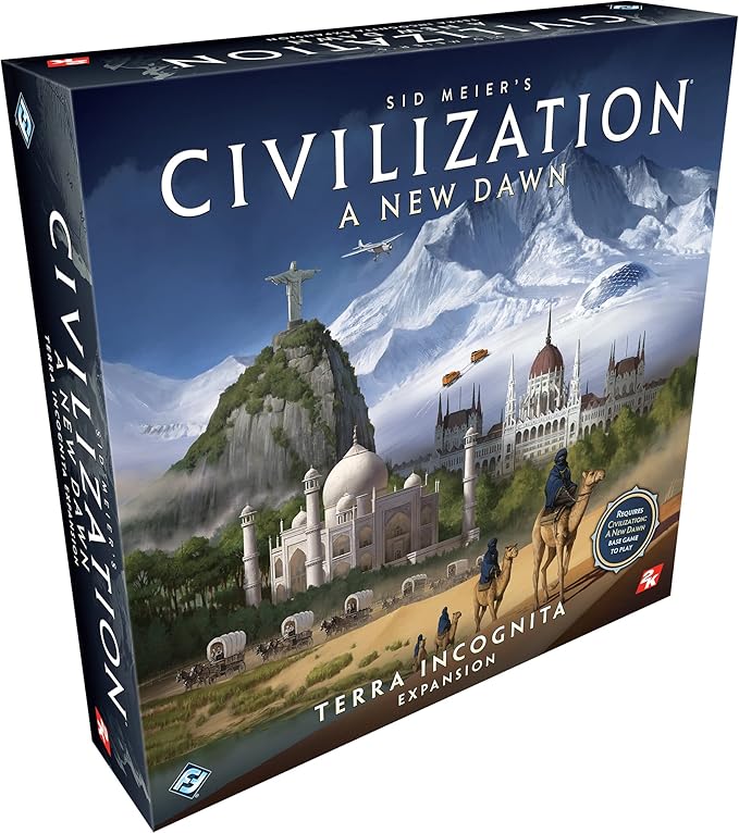 Sid Meier's Civilization: A New Dawn Terra Incognita Board Game Expansion - Explore Beyond The Borders! Strategy Game, Ages 14+, 2-5 Players, 1-2 Hour Playtime, Made by Fantasy Flight Games
