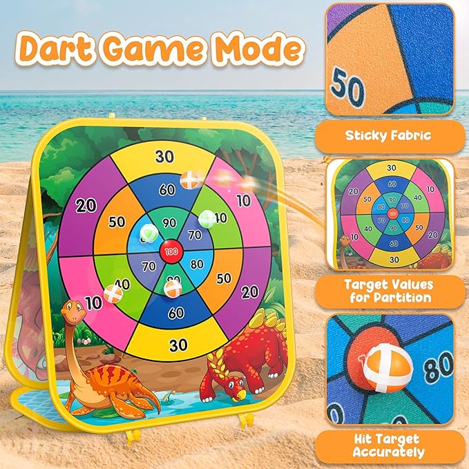 Bean Bag Toss Game for Kids - Cornhole Board Outdoor Toys for Toddlers -Party Activities Carnival Outside Yard Backyard Beach Lawn Games Toy for Kid Boys Girls Age 3 4 5 6 7 8 Year Old Birthday Gifts