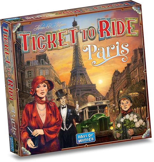 Ticket to Ride Paris Board Game - Train Route-Building Strategy Game with Detailed Parisian Buses, Fun Family Game for Kids & Adults, Ages 8+ , 2-4 Players, 10-15 Min Playtime, Made by Days of Wonder