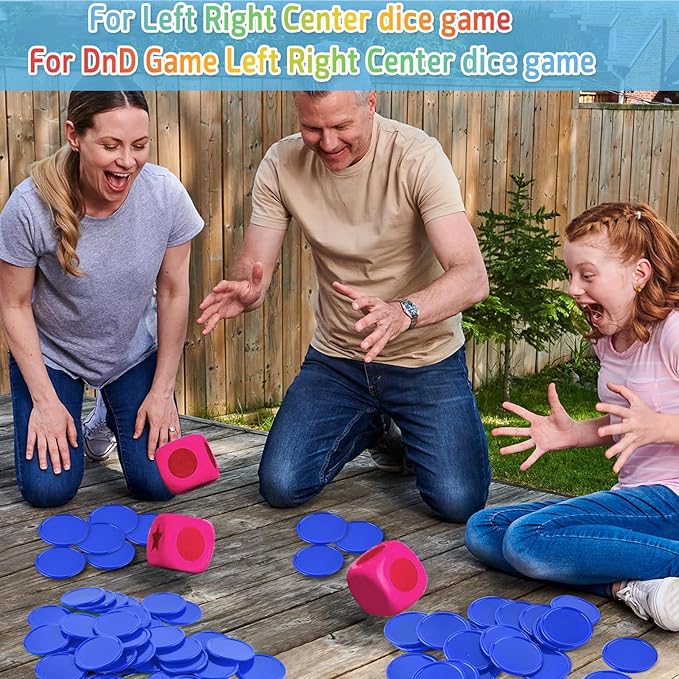 Coopay 600 Pieces Plastic Poker Chips Learning Counters Disks Bingo Chip Counting Discs Markers for Math Practice and Poker Card Game Tokens, Teaching Rewards, 38 mm/ 1.5 Inches (Blue)