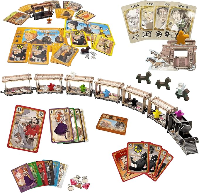 Colt Express BIG BOX - Wild West Adventure Board Game, Strategy Game for Kids & Adults, 2-9 Players, 40 Min Playtime, Ludonaute