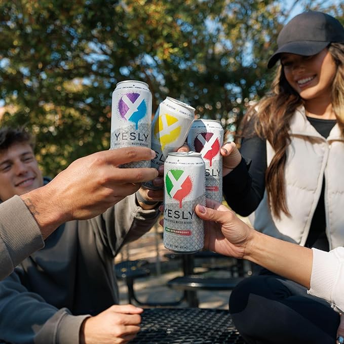 Yesly Functional Water, Variety Pack, Naturally Flavored Still Water with Electrolytes, Magnesium, Potassium, Vitamin C, B6 & B12, Zero Sugar, No Artificial Sweeteners, 16 Fl Oz Cans, 12 Pack