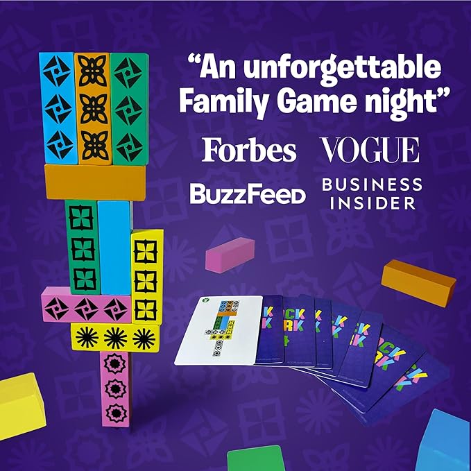 Blockwork by Uzzle Games - Fast-Paced Family Board Game - Multiple Difficulty Levels - Enjoyable and Challenging Puzzle Game – 2 to 4 Players – A Complete Family Night Fun Package - for Ages 4+