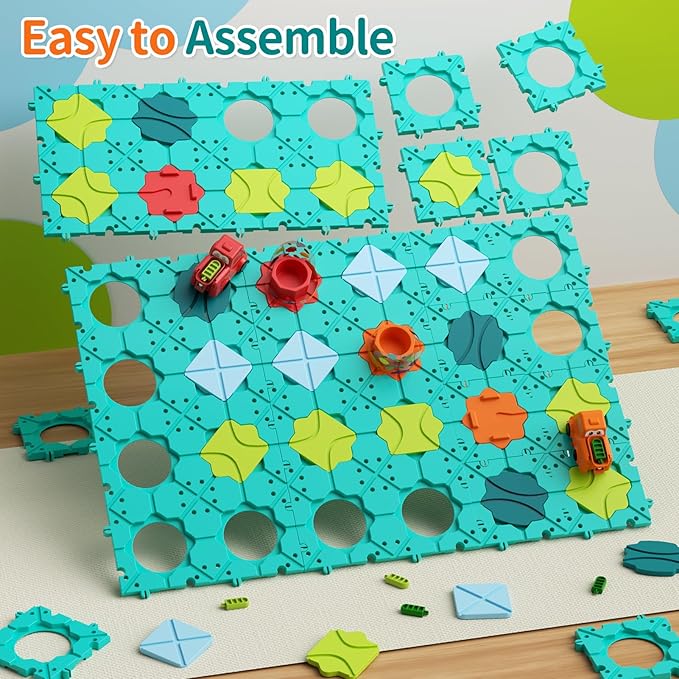 STEM Building Blocks with 200+ Challenges | Sensory Learning Kit for Preschool Classrooms | Creative Road Constructor Games Gift for Ages 3-8 Educational Toys