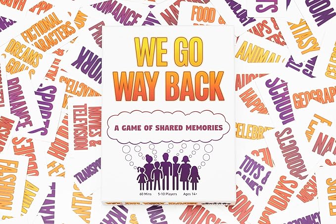 We Go Way Back – Board Games for Adults – Family Games – Party Games - Game Night – Give Clues, Cues, and Codes - Best Friend Game – Do You Know Your Family and Friends