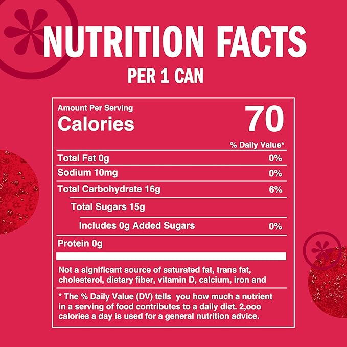 IZZE Sparkling Juice Beverage Blend, Pomegranate, No Sugar Added, 8.4 FL OZ, 24 Cans