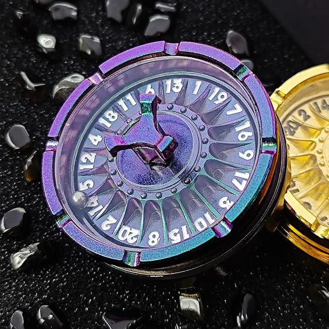 G20 Roulette Dice Spinner for DND Dice Set, 7-in-1 Dragon Metallic D&D Dice with Gift Case for Dungeons and Dragon Game, RPG Role Playing Table Game Gifts (Gradient)