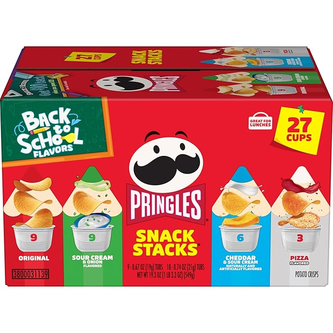 Pringles Crisps Snack Stacks 4 Flavors 19.3oz 1ct
