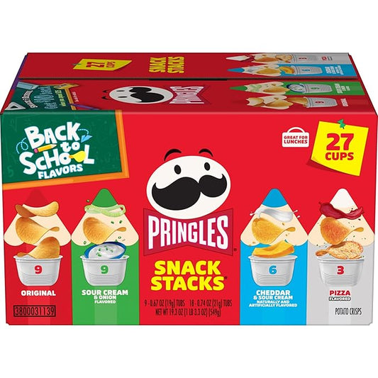 Pringles Crisps Snack Stacks 4 Flavors 19.3oz 1ct