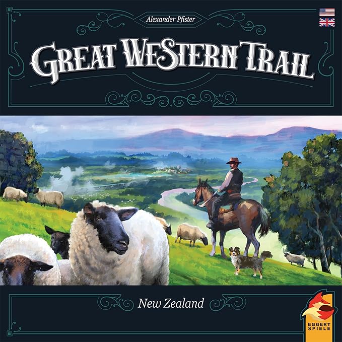 Great Western Trail 2nd Edition New Zealand Board Game - Embark on a Unique Cattle Ranching Adventure! Strategy Game for Kids & Adults, Ages 12+, 1-4 Players, 75-150 Min Playtime Made by Eggertspiele