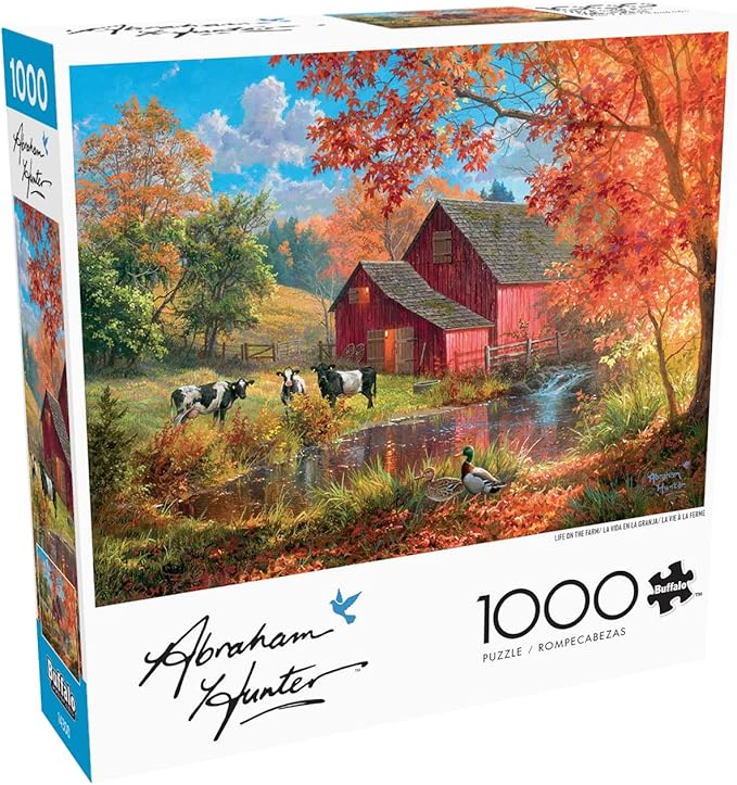 Buffalo Games - Abraham Hunter - Life on The Farm - 1000 Piece Jigsaw Puzzle for Adults - Challenging Puzzle Perfect for Game Nights - Finished Size is 26.25 x 19.75