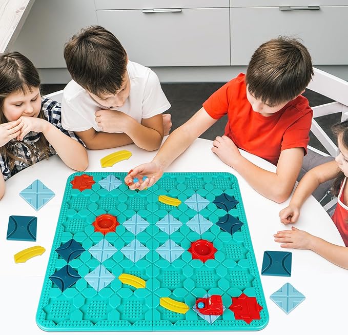 STEM Board Game for Kids, Logical Road Builder Games,Toys for Kids 4 5 6 7 8 Year Old,Large Educational Smart Brain Teasers Puzzles Toys, Birthday Gifts for Kids Boys Girls Age 4-8 Year Old