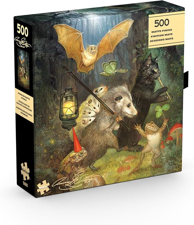 Buffalo Games - Gold - Annie Stegg Gerard - The Moonlit March - 500 Piece Jigsaw Puzzle for Adults - Challenging Puzzle Perfect for Game Nights