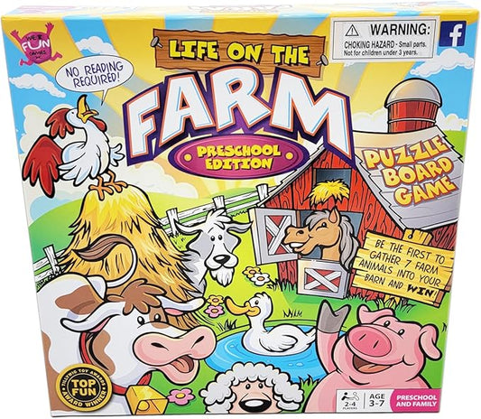 Life on The Farm Board Game - Preschool Edition | Updated Foam Puzzle Version
