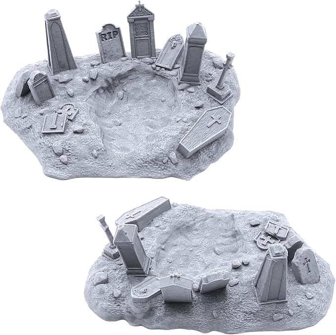 Graveyard Hills - DND Terrain Compatible with Dungeons and Dragons, 28mm Miniature Wargaming, Tabletop RPGs, Wargame Scenery