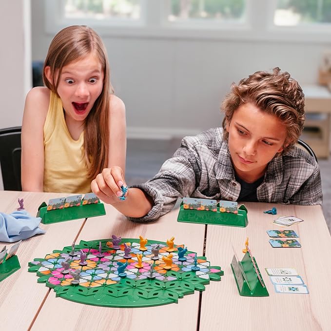 Wild Flowers Family Fun Strategy Game, Grow & Claim Flowers by Placing Tiles & Bumble Bees to Secure Your Blooms Before Others, Complete Garden Cards to Score Big! Solo Play & 1 to 4 Players Aged 8+