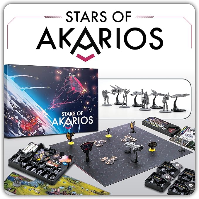 Stars of Akarios Strategy Campaign Board Game, Science Fiction Board Games for Adults & Kids, Epic Legacy Adventure, Cooperative Games (Ages 13+) 1-4 Players