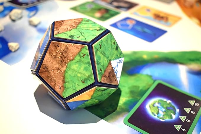 Tabletop Strategy Game, Award Winning, Kid Teen Family Adult Game Nights and Party, 3D World Map Building, 2-4 Players, Ages 8+, Planet by Blue Orange Games