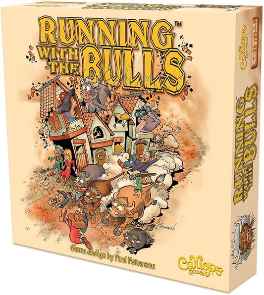 Calliope Games Running with the Bulls - Dice & Board Game - For Game Night - 2-6 Players