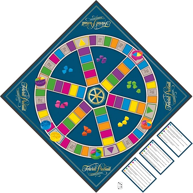 Trivial Pursuit Classic Edition Board Game for Adults and Teens Ages 16 and Up, Trivia Game for 2-6 Players