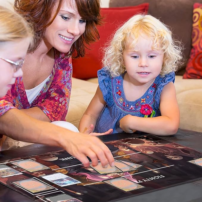 Playmat with Zones for MTG Card Game Playing, 24"x14" Commander Deck Gaming Desk Duel Mat for Beginner, Queen of Death