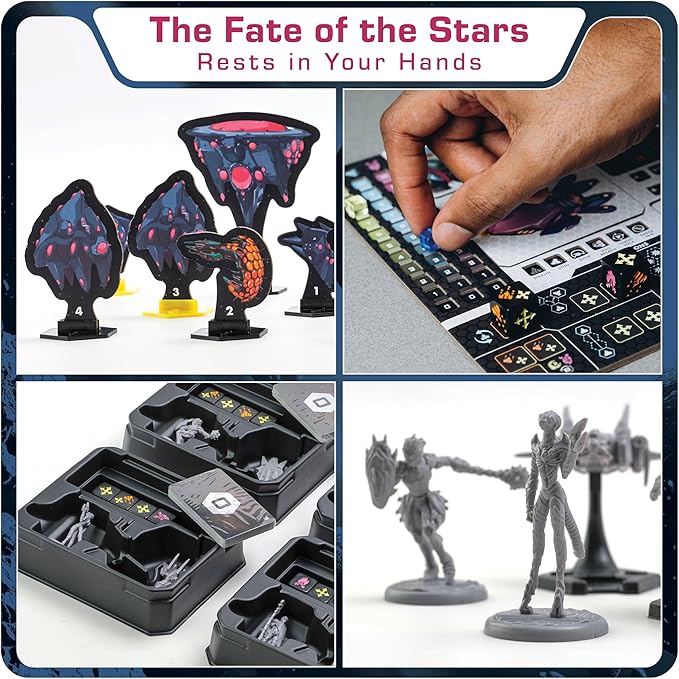 Stars of Akarios Strategy Campaign Board Game, Science Fiction Board Games for Adults & Kids, Epic Legacy Adventure, Cooperative Games (Ages 13+) 1-4 Players
