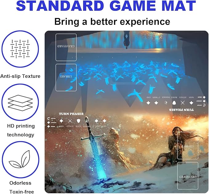 MTG Playmat Table Mats Size 60X60 cm Mousepad Compatible for MTG RPG CCG Trading Card Game Play mats Original Play Mat Art Designs & Accessories…