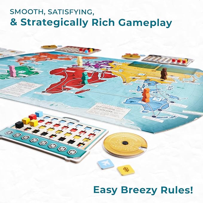 Trekking The World (2nd Edition) - The Award-Winning Family Board Game | Great for Kids Ages 10 and Up | Easy to Learn | Designed for Globetrotters by Underdog Games