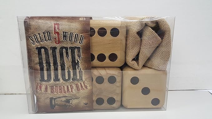 5 Giant Wood Dice Giant Game