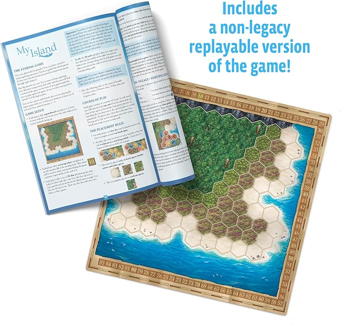 Thames & Kosmos My Island | Legacy Board Game | Kosmos Games | Multi-Player | 2-4 Players | Strategy Game