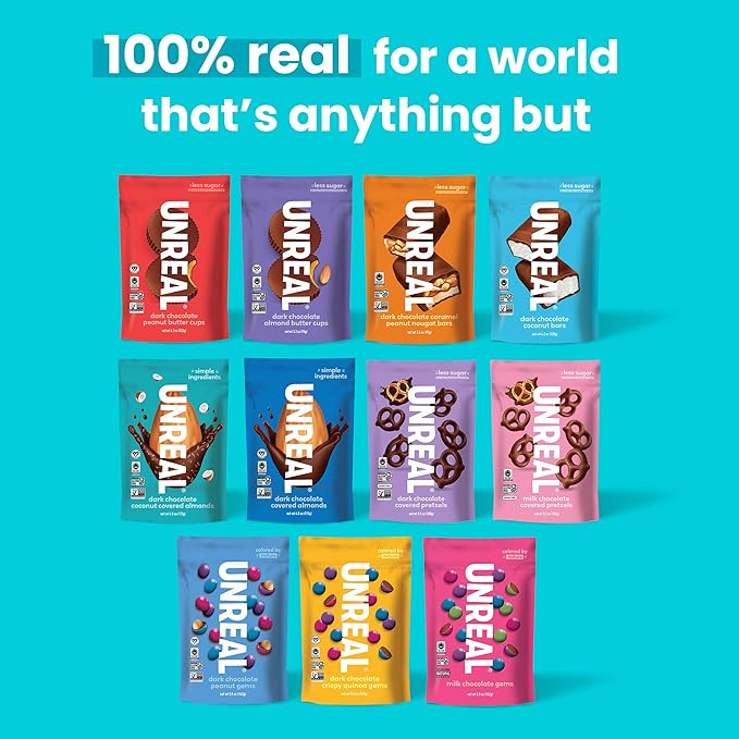 UNREAL Dark Chocolate Coconut Almonds (3 Pack) - Certified Vegan, Gluten Free, Fair Trade, Non-GMO, No Sugar Alcohols or Soy (3 bags)